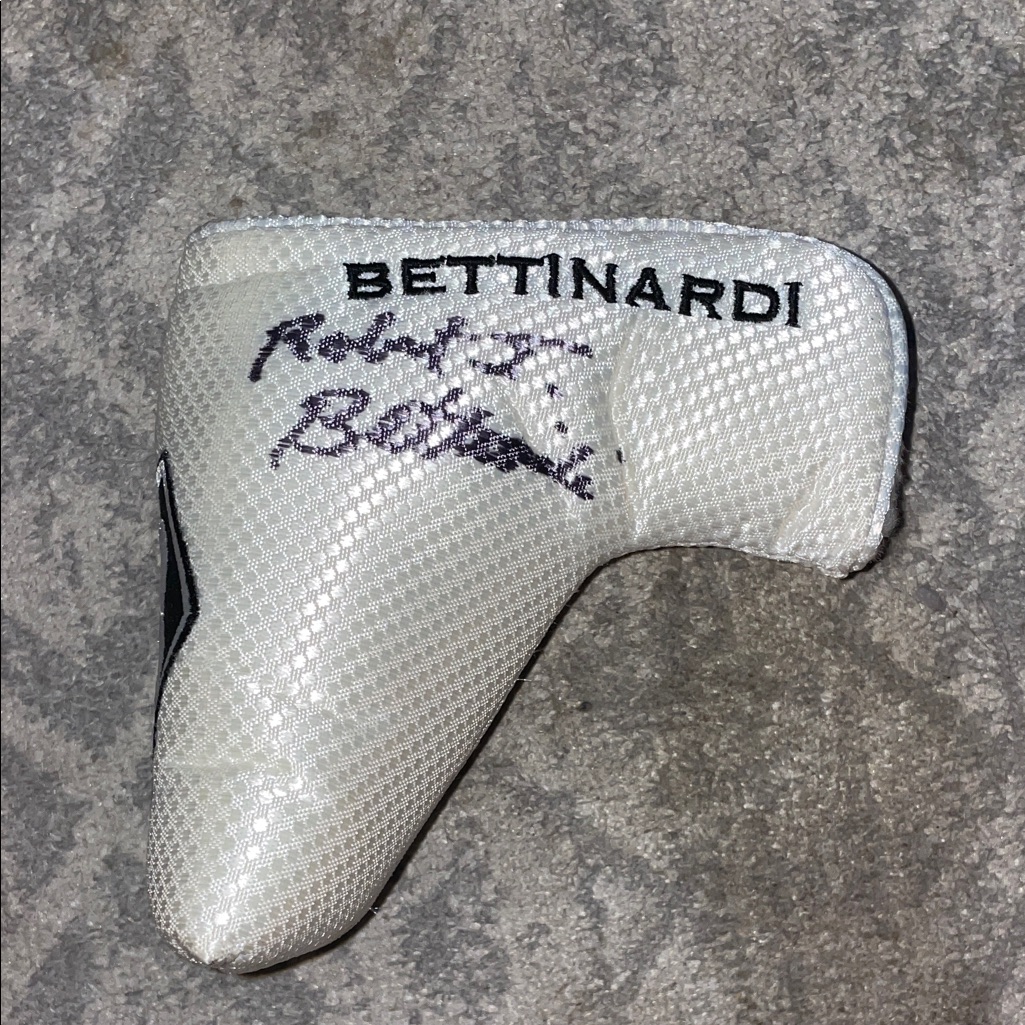 Bettinardi White Putter Headcover Signed By Robert Bettinardi
